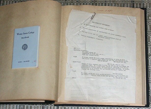 1943 43 Wesley College Scrapbook Perkins Dover Del