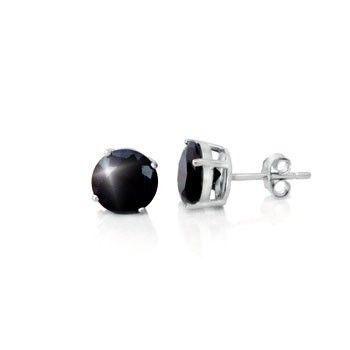 Carat Black Diamond Alternatives Stud Earrings White 14k Gold over