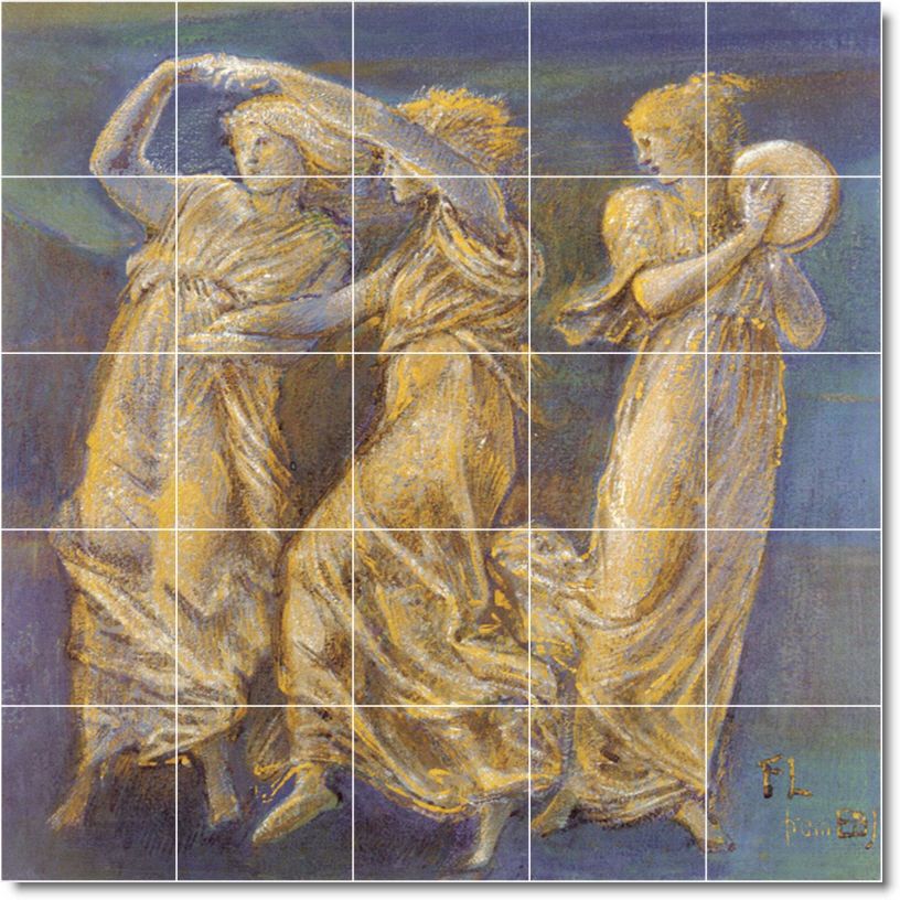 XL Edward Burne Jones Women Painting Ceramic Bathroom Shower