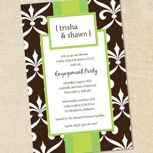 SWS 20 Bridal Shower Engagement Tea Party Invitations