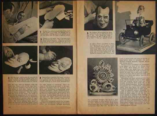 Jack Eisner Paper Sculpture 1945 Caricatures Pictorial