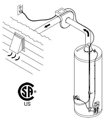 Tjernlund VP 2F Gas Hot Water Heater Sidewall Venting Kit (up to 60K