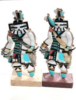 Eldridge Martinez 10 Pc Zuni Bolo Shalako Dancers