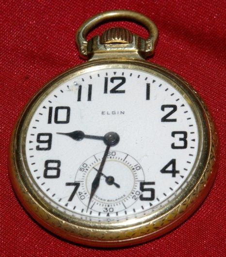 ANTIQUE ELGIN POCKET WATCH B.W. RAYMOND MODEL GOLD FILLED 21 JEWEL