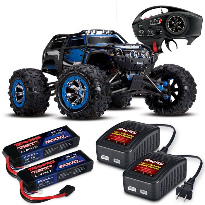 Traxxas Summit Electric 4WD RTR Monster Truck 5607L w/2 LiPo Batts & 2