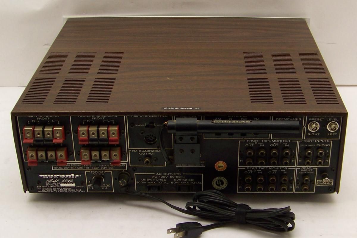 For Parts or Repair Vintage Marantz 4240 Stereo 2 Quadradial 4