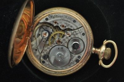 VINTAGE 16S E. HOWARD HUNTING CASE POCKETWATCH KEEPING TIME ***