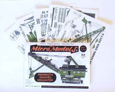 Micromodels Mammoth Shovel Excavator Set T O II Micro New Models Card