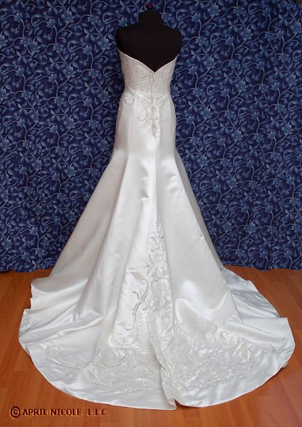 Casablanca 1867 Ivory Flared Skirt Strapless Wedding Dress NWT