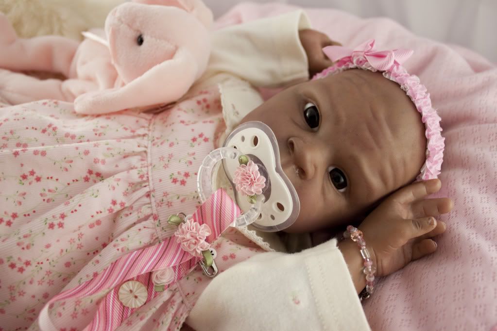 Reborn Doll Micaiah by Emily Jameson Newborn AA Biracial African Bald