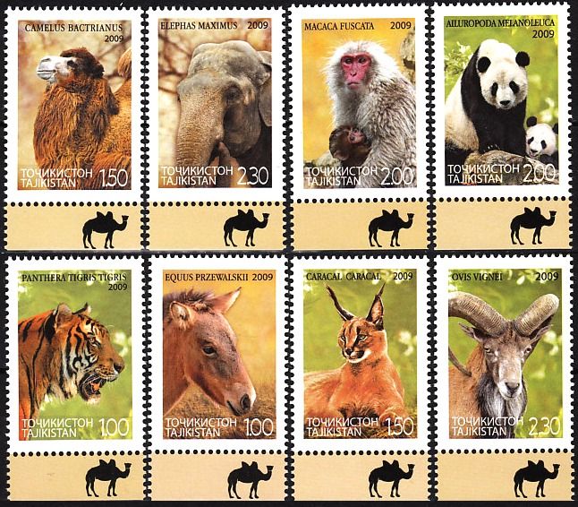 description complete set of 8v wildlife of asia michel 531a