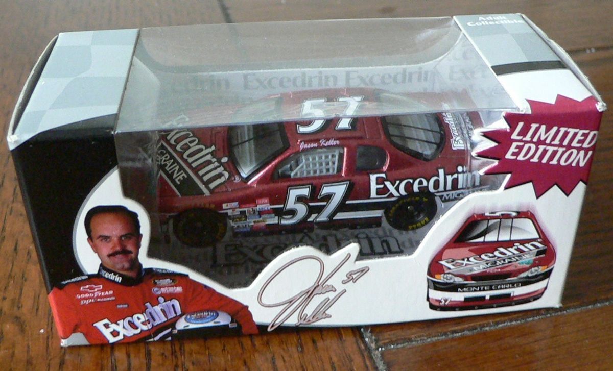 Jason Keller 2000 excedrin migraine diecast 1 64 limited edition