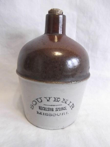  Stoneware Advertising Mini Crock Jug Excelsior Springs Missouri