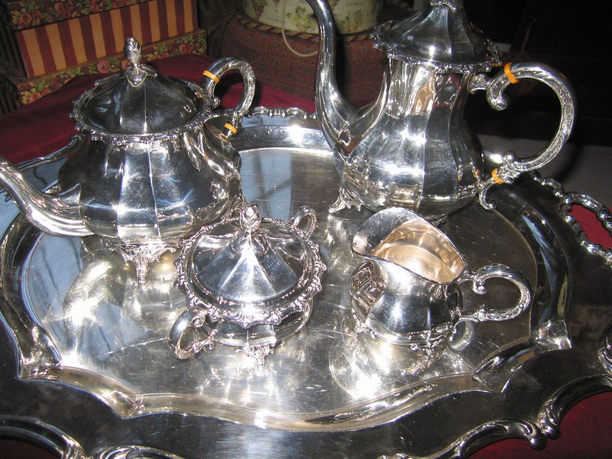 Eugen Ferner Sterling Coffee and Tea Service German 1956