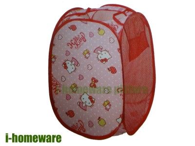 Hello Kitty Pop Up Laundry Storage Basket Bin Bag H842