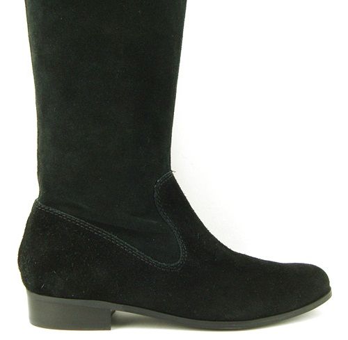 ENZO ANGIOLINI RANDIES Black Suede Womens Shoes Over The Knee Boots 6