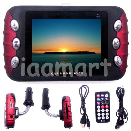 4GB 2 4 LCD FM Transmitter Car  MP4 MP5 Player 4G