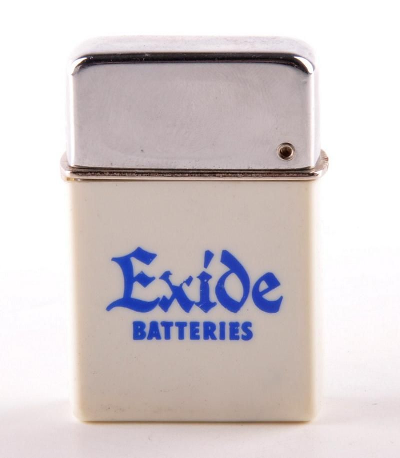 Vintage Flip Top Exide Batteries Cigarette Lighter