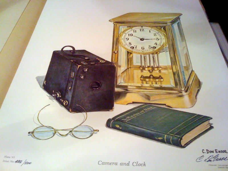 C DON ENSOR CAMERA AND CLOCK SIGNED LTD EDITION