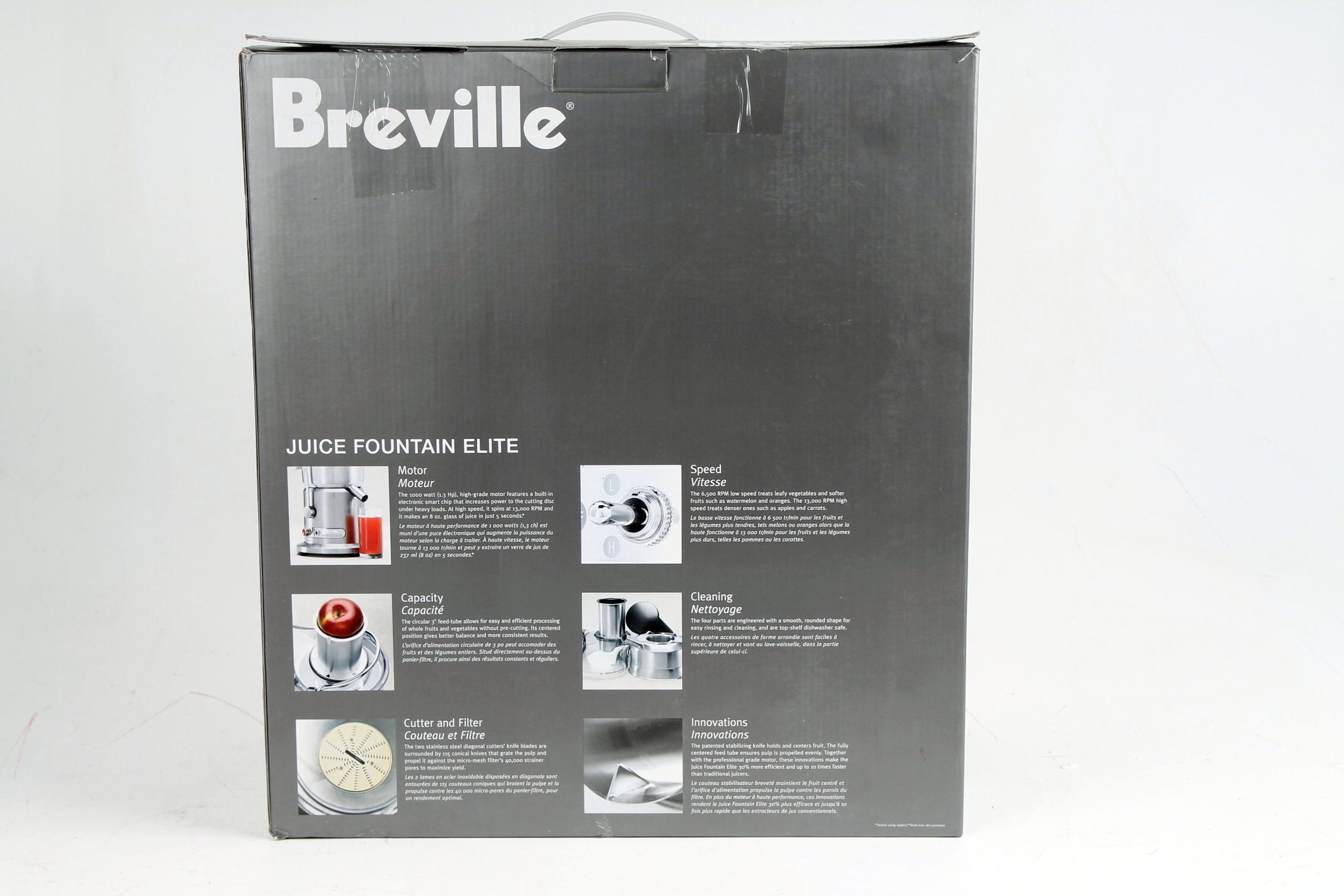 Breville 800JEXL Juice Fountain Elite 1000 Watt Juice Extractor, no