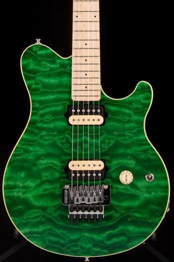 Music Man Ernie Ball Axis Tribute 20th Anniversary Guitar Green Quilt