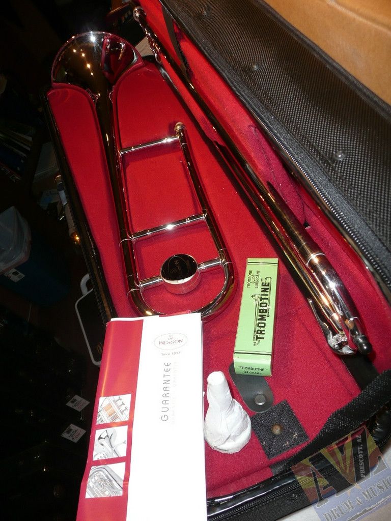 Besson Silver Plated Student Trombone Outfit BE1030 Inspected, Oiled