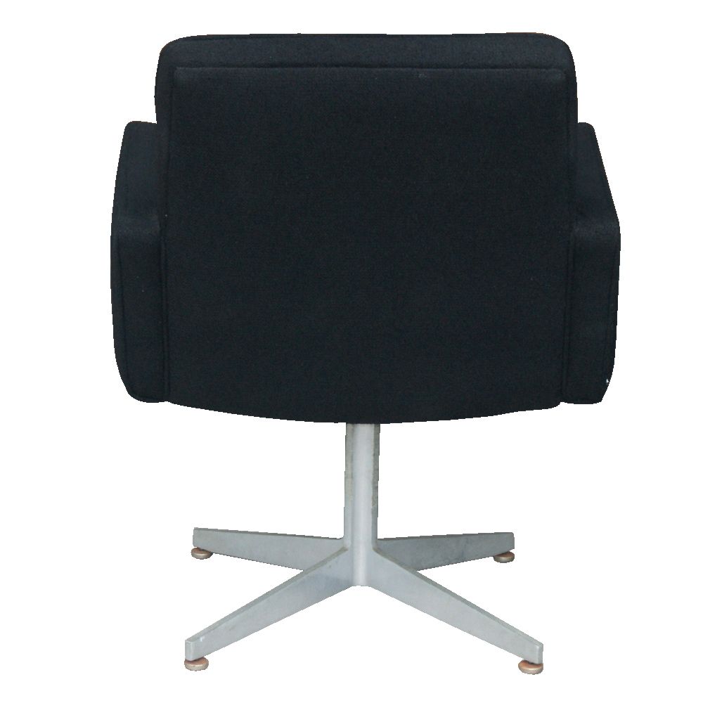  swivel executive lounge chairs upholstery black suede seat and back