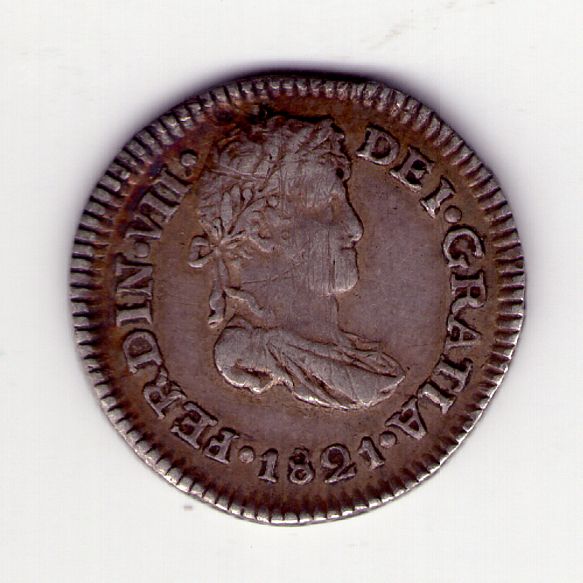 Colonial 1 2 real Ferdin VII Guatemala Honduras Salvadador very high