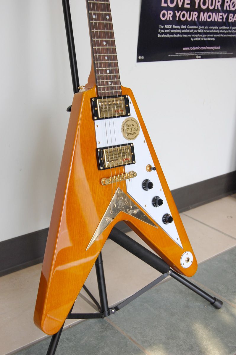 Epiphone 1958 Korina Flying V Electric Guitar EGV2KOGH1