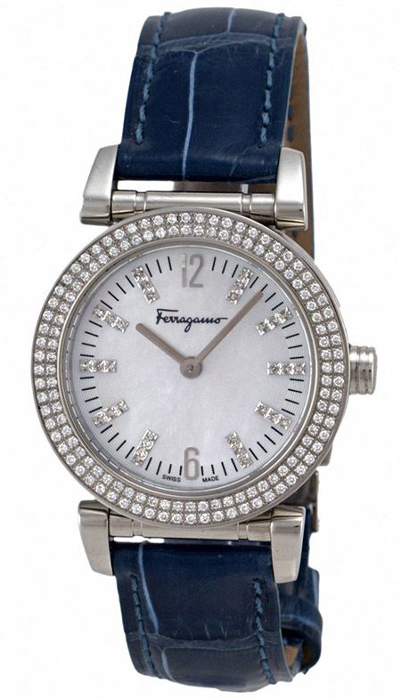 Salvatore Ferragamo Diamond Bezel MOP Quartz Women’s Watch