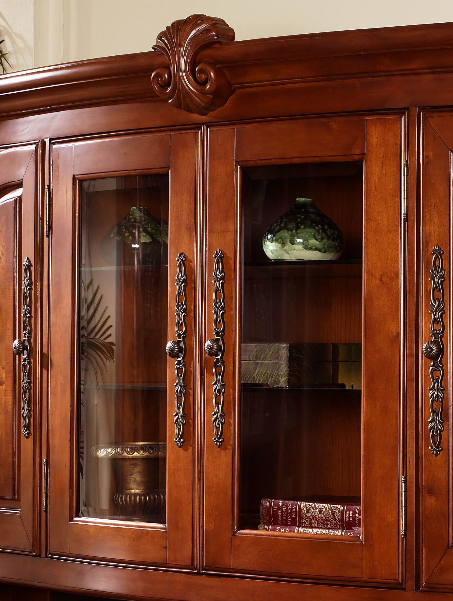 Double Pedestal Executive Computer Credenza Hutch