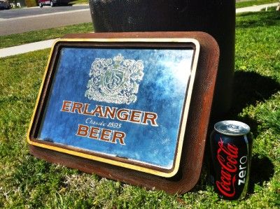 Erlanger Beer Schlitz Since 1893 Vintage Bar Mirror