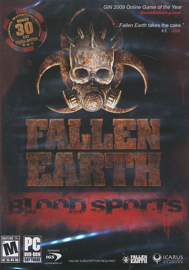 Fallen Earth Blood Sports Shooter MMO RPG PC Game New 646662901233