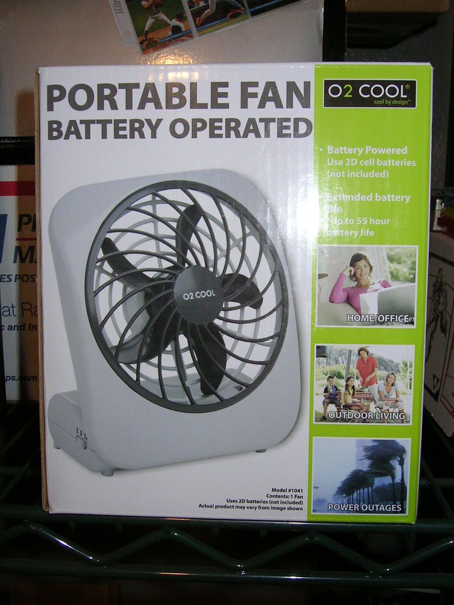 Battery Operated Fan by O2 Cool 5 Model 1041 Brand New White