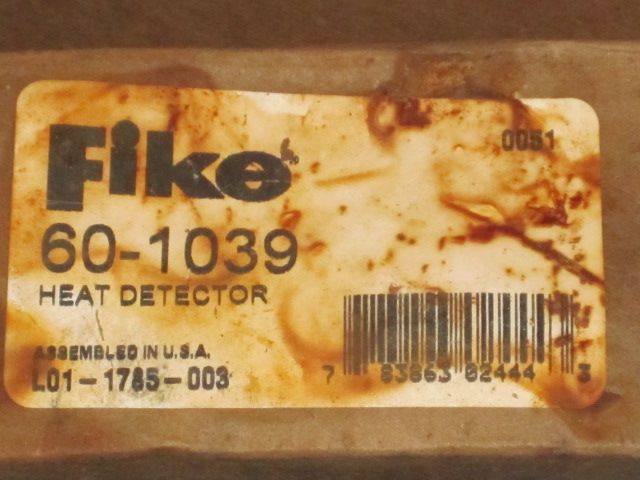 FIKE 60 1039 FIRE ALARM INTELLIGENT HEAT DETECTOR