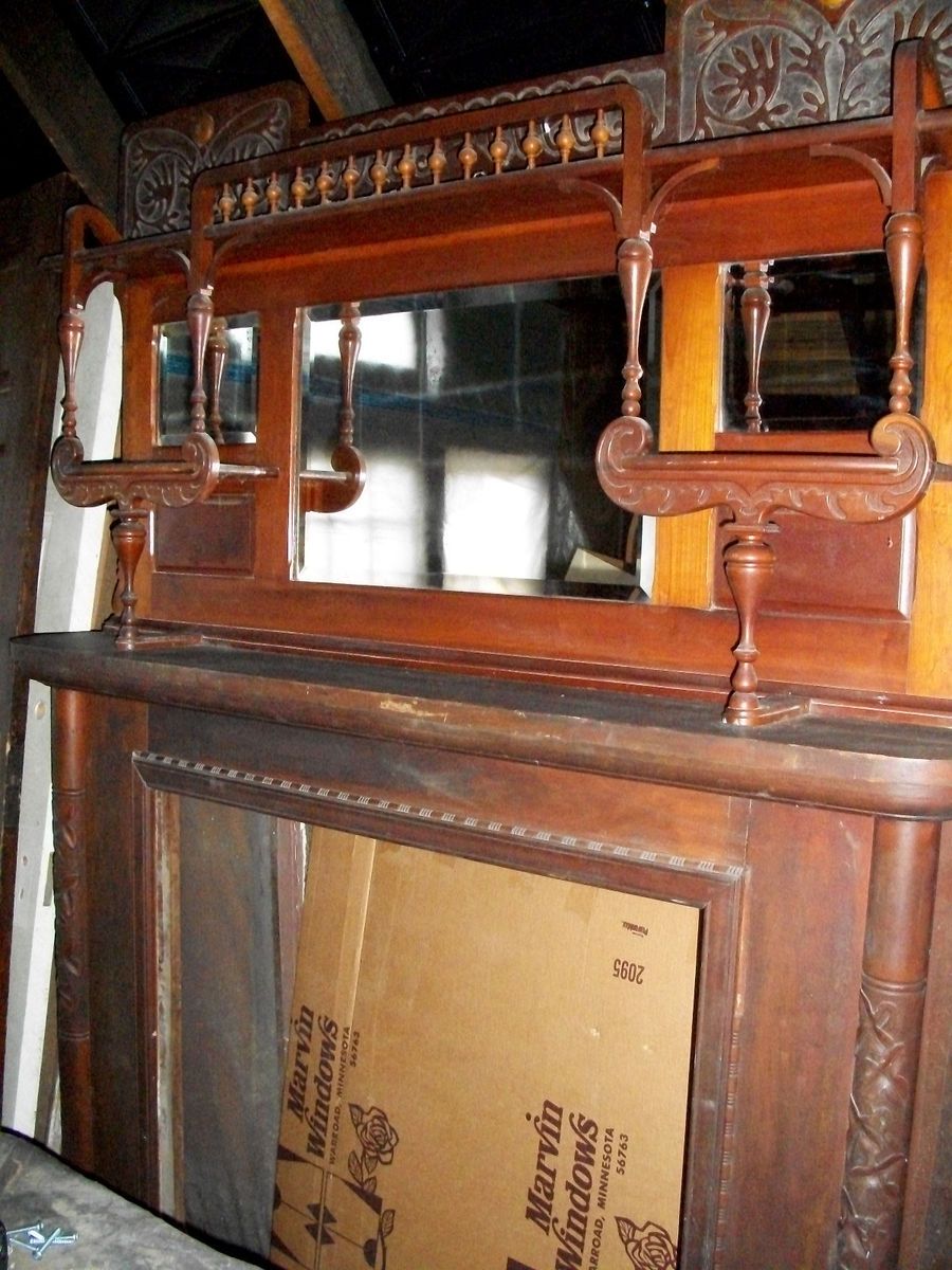  Antique Fireplace Mantel Cherry