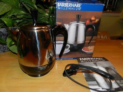 new nib farberware millenium superfast fcp240 2 4 cu percolator coffee