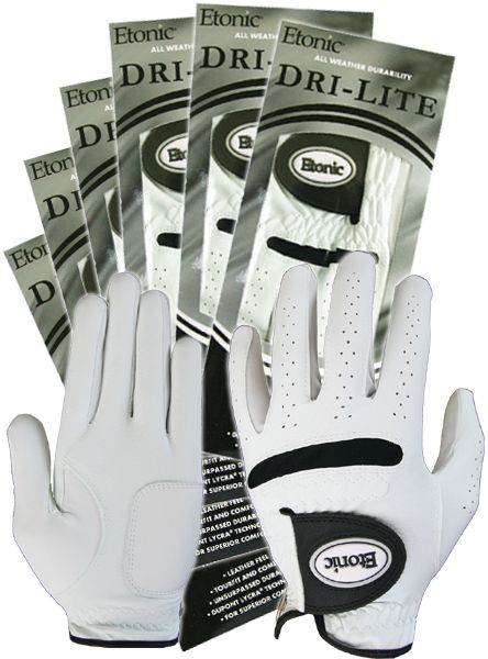 New 6 Etonic Dri Lite Golf Gloves Mens Cadet x Large