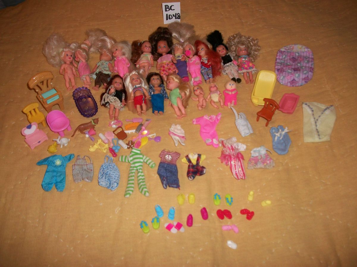 18 KELLY SIZE DOLLS,7 PCS.FURNITURE/ 28 ACCESS./21 SHOES/14 CLOTHES