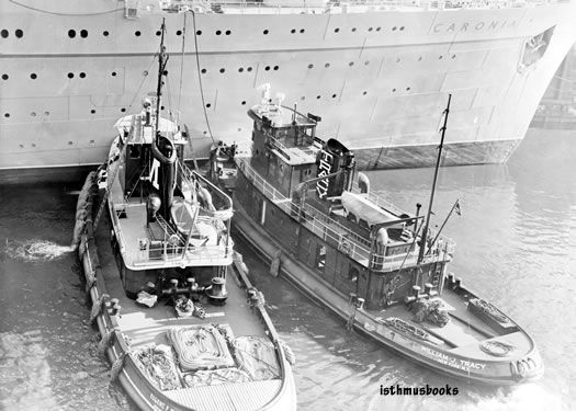 Tugboat Eugene F. Moran William J. Tracy New York Harbor Pier Ship