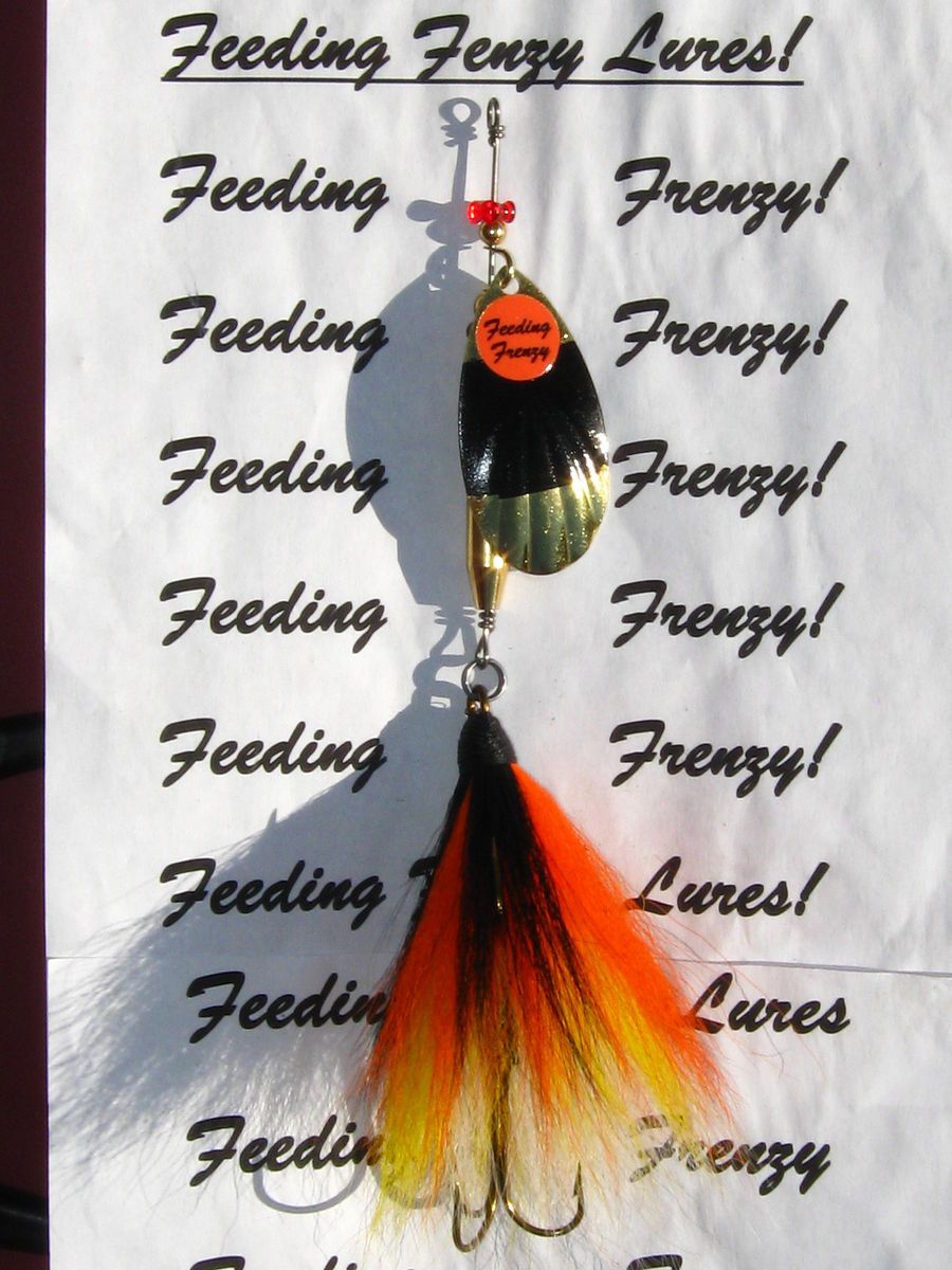  Muskie Spinnerbait Peacock Bass Rod Feeding Frenzy Lures H9HFBG