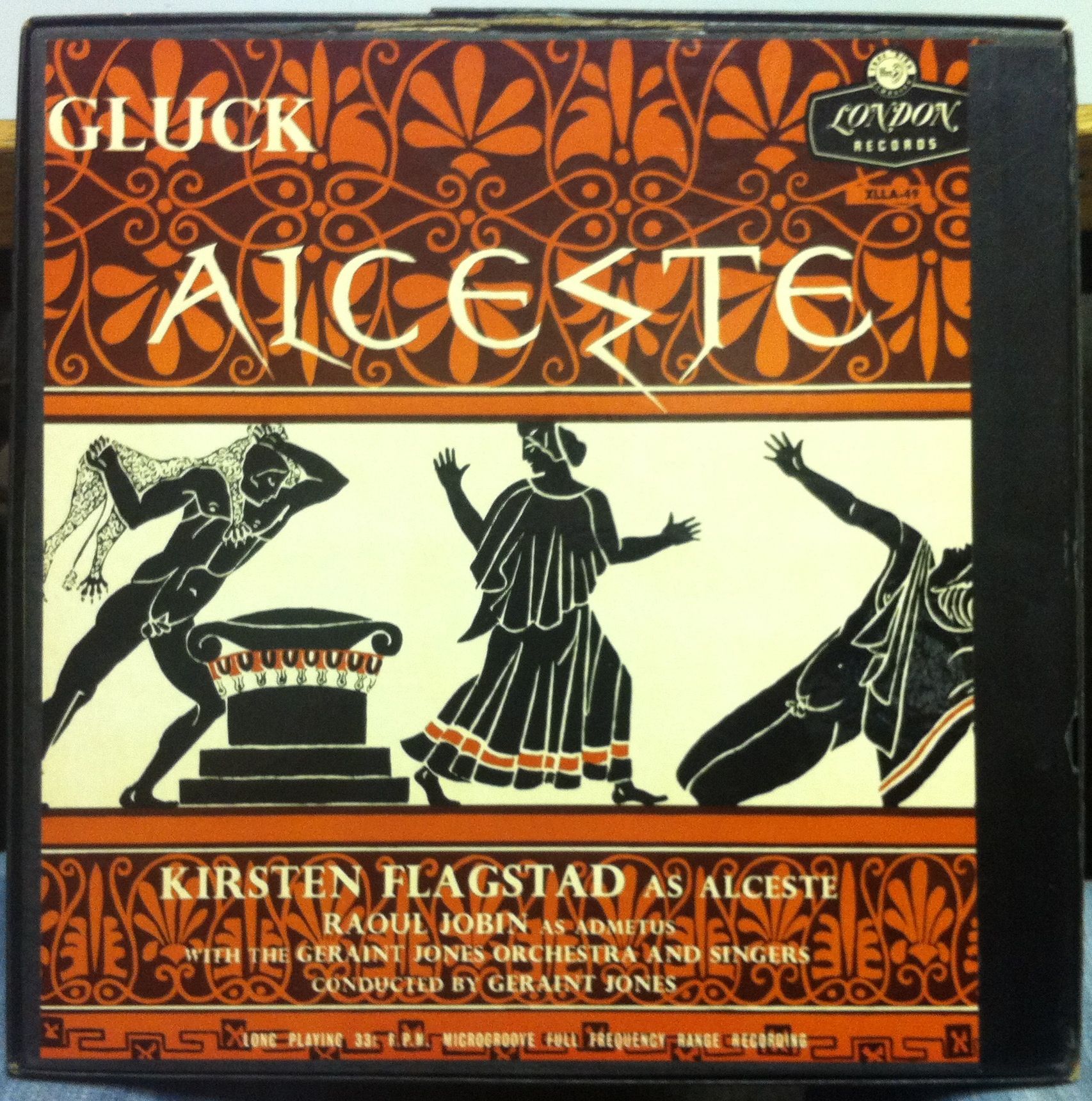 GERAINT JONES & FLAGSTAD gluck alceste 4 LP VG+ XLLA 49 UK FFrr 1956