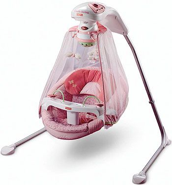 Fisher Price Butterfly Garden Papasan Cradle Swing New