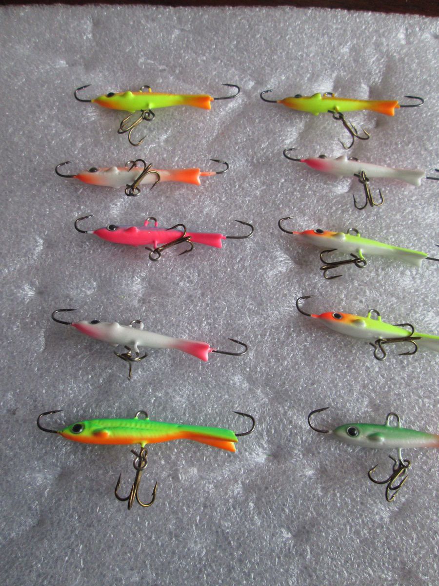 10 x FISHING JIGS LURES BAIT JIGGING TACKLE BULK FANCY JIGGING MINNOWS