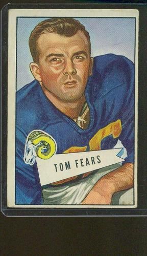 1952 BOWMAN LARGE 13 TOM FEARS RAMS VG EX 12144