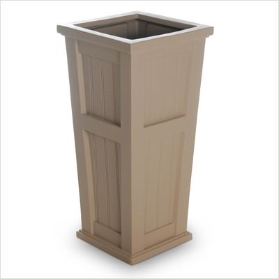 Mayne Inc Cape Cod Square Tall Planter Black 4843 B