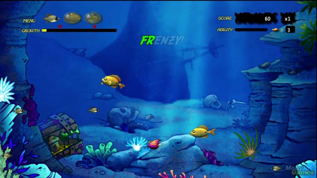 Feeding Frenzy Xbox 360 Eat smaller fish while avoiding bigger fish.