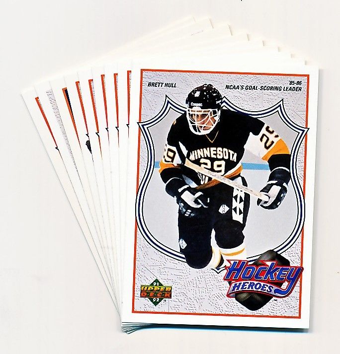 1991 92 Upper Deck Brett Hull Hockey Heroes Set Minnesota Duluth