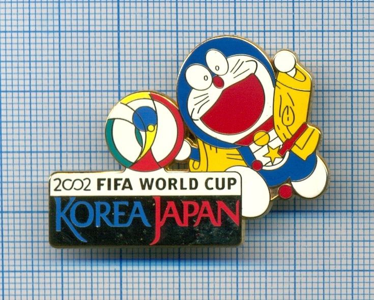 Rare Korea Japan 02 Football Fifa World Cup Logo Mascot Pin On Popscreen