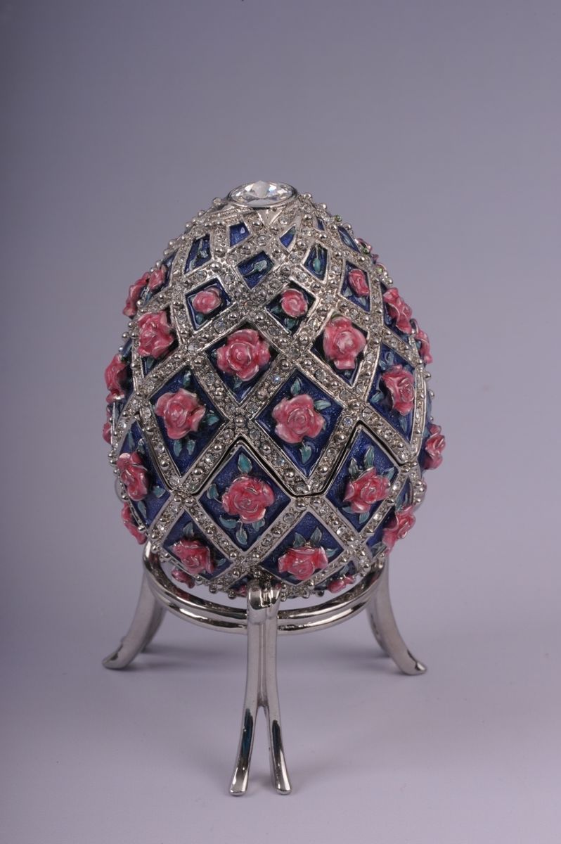  Faberge Easter Egg music box by Keren Kopal Swarovski Crystal Jewelry